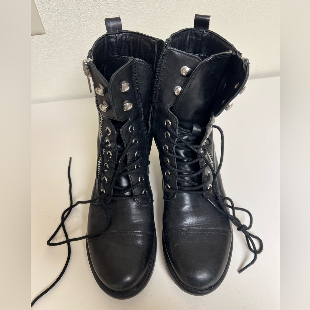 Marc Fisher Sleek Black Leather Boots